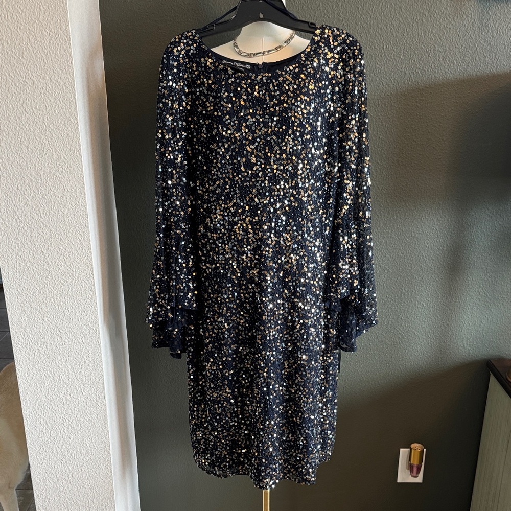 Sequin Black and Gold Dress
